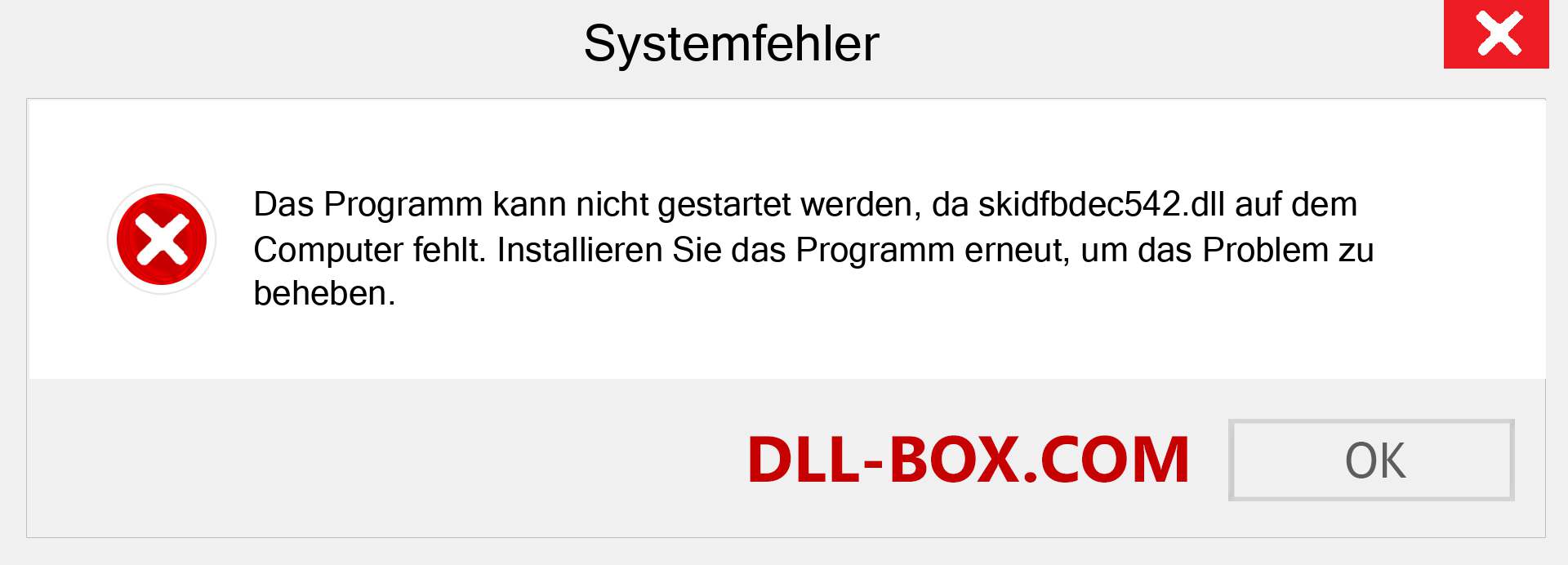 skidfbdec542.dll-Datei fehlt?. Download für Windows 7, 8, 10 - Fix skidfbdec542 dll Missing Error unter Windows, Fotos, Bildern